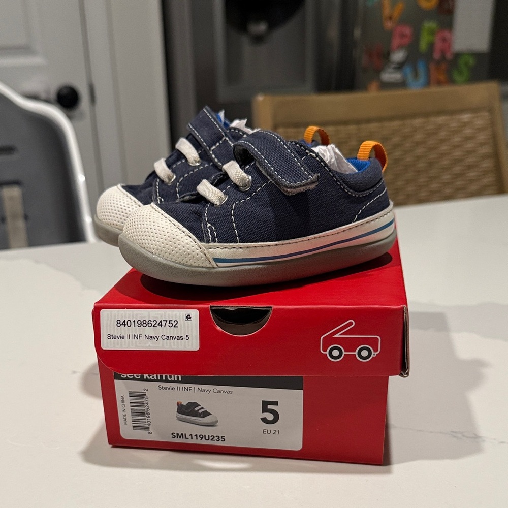 Stevie II INF Navy Canvas Kids Shoes